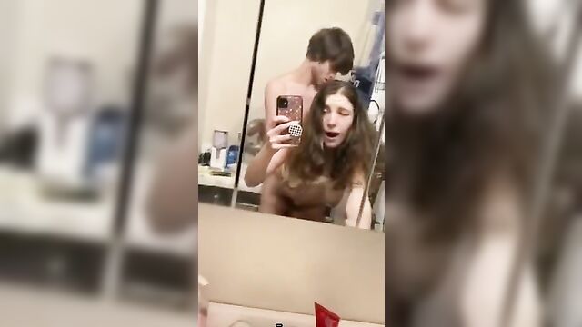 Brother and Sister Fucking in front of the mirror - 3 image