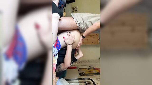 Brother caught masturbating and fucked by his sister - 3 image