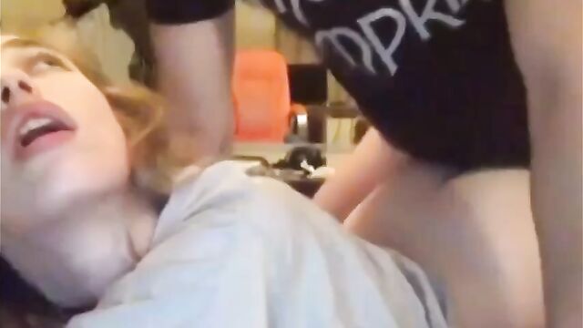 Brother and beautiful young sister try incest sex on webcam