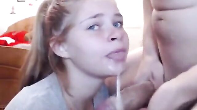 Sister is practicing with her brother’s cock