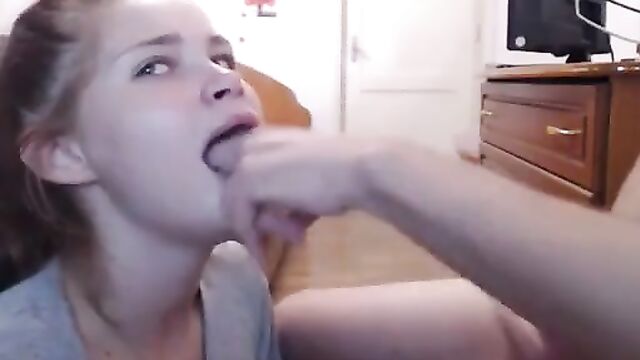 Sister is practicing with her brother’s cock - 2 image