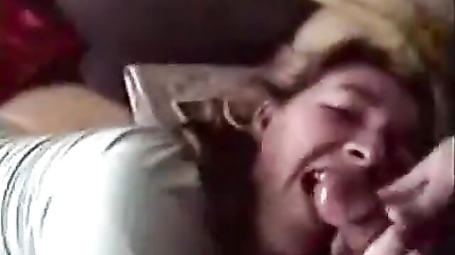 Mother gives her son a blowjob in her room - 3 image