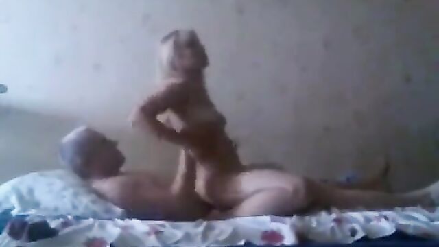 Real daughter is riding father's cock - 5 image