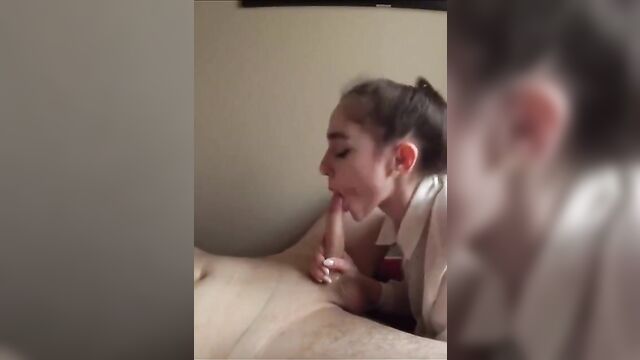 Daughter loves sucking her father's cock - 5 image