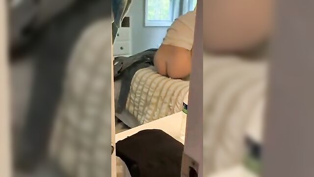 Brother Spying at sister's masturbation - 1 image