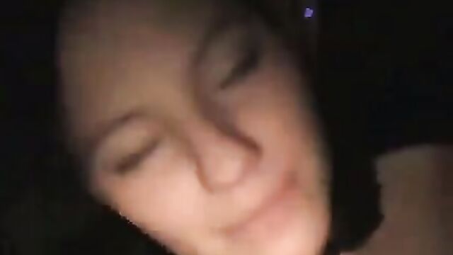 Daughter slides her lips over daddy's dick