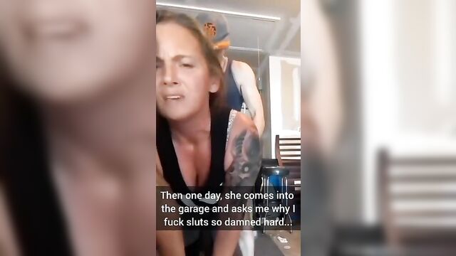 Son fucks mom in the garage and cum in her - 3 image