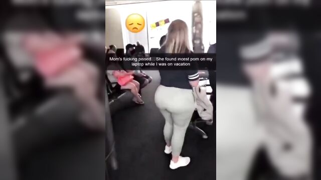 Mom watching incest porn with her son from vacation