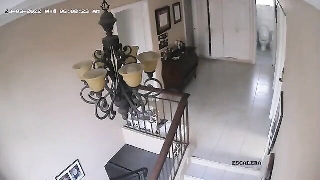 Daughter naked in front of mother ip cam