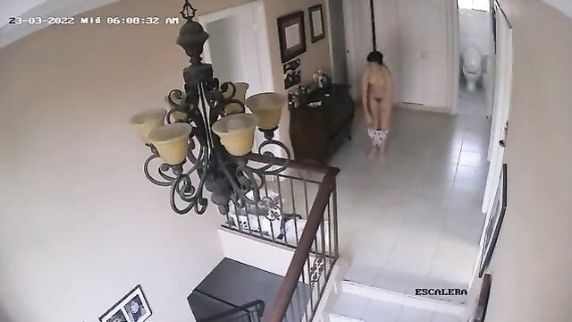 Daughter naked in front of mother ip cam - 2 image