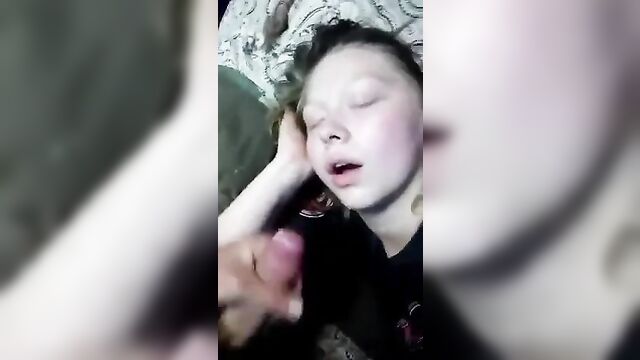 Pranking my sleeping sister turned into hot cumshot - 1 image