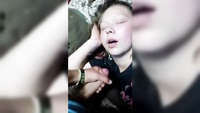 Pranking my sleeping sister turned into hot cumshot - 5 image