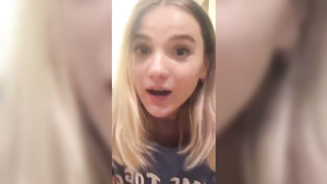 Sister shows her brother her naked athletic body