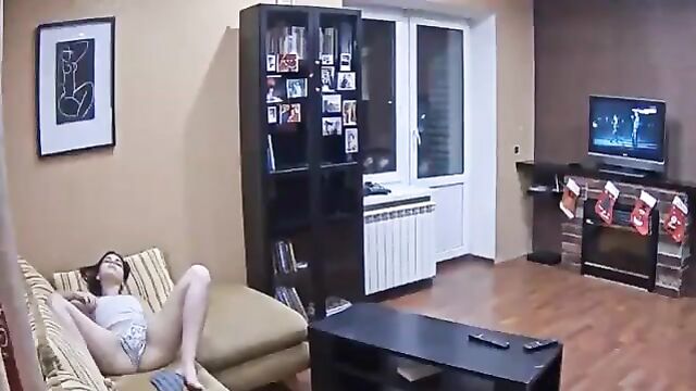 Young sister caught masturbating, hacked ip camera homemade