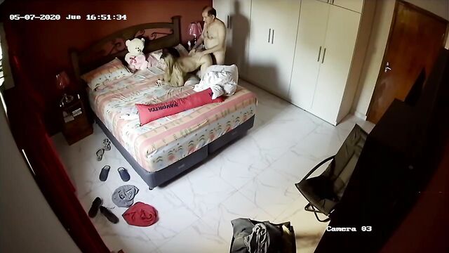 Fucking with Daddy caught by hacked webcam - 1 image