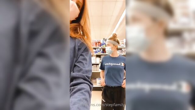 Daughter and Mom Flashing tits Onlyfans video Leaked - 1 image