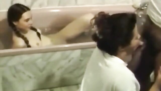 Real mom sucking sons dick in front of daughter - 3 image