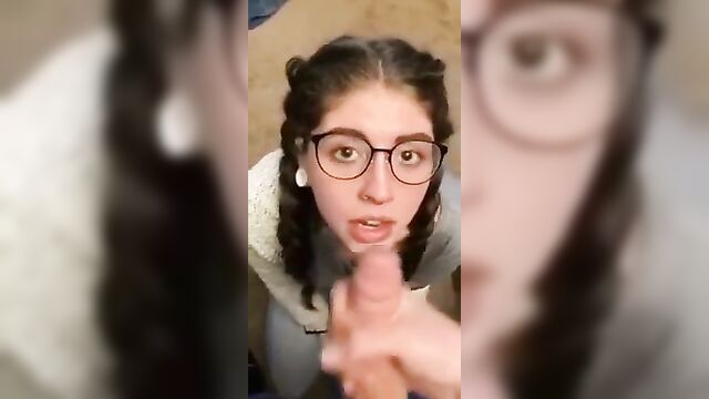 Sister Sucks Brother's Dick and Cum - 1 image