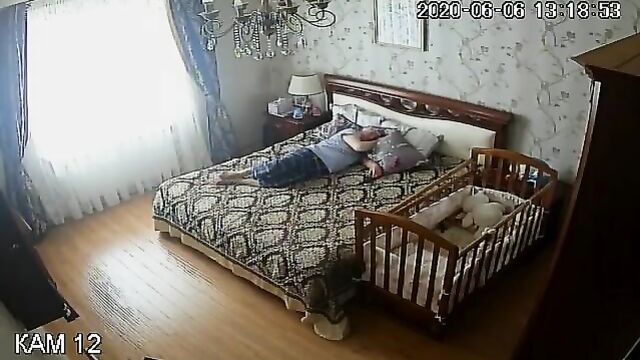 Hacked IP Cam Bottomless Daughter and Daddy 100% Real Incest - 1 image