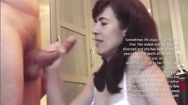 Mom Gives A Blowjob To Her Recently Divorced Son