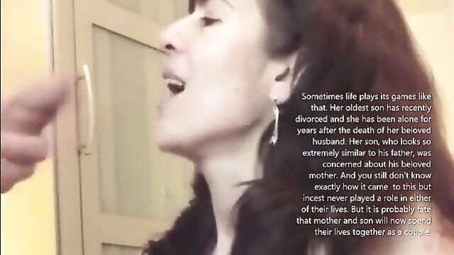 Mom Gives A Blowjob To Her Recently Divorced Son - 2 image