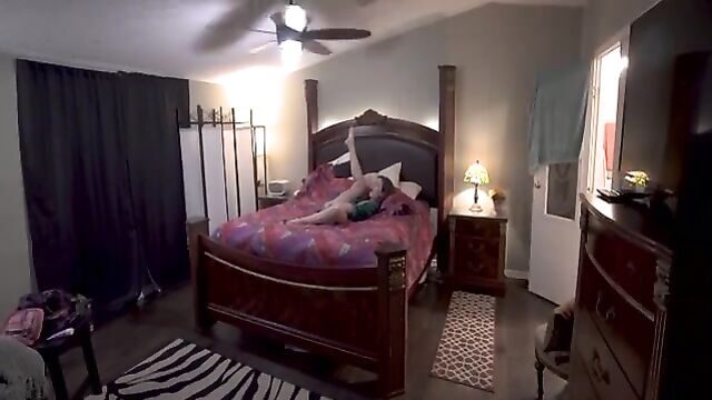 Son peeks at his mom masturbating in the bedroom Part 1 - 4 image