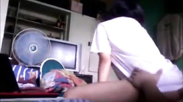 Brother in sister's room and in her pussy homemade family sex