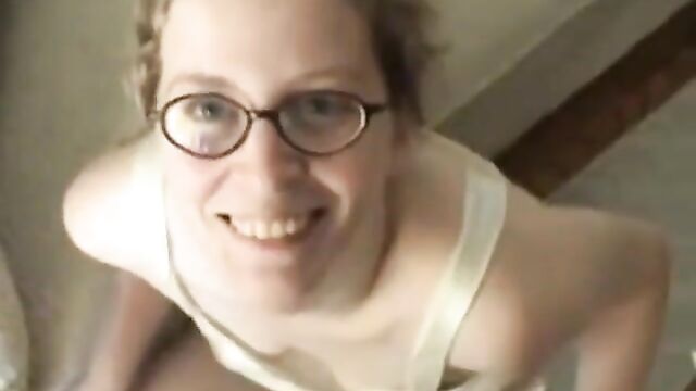 Vaginal and oral sex with nerdy daughter and her father