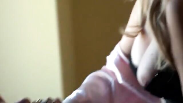 Blonde Mom with Huge Boobs shows perfect Dick Ride in Cowgirl - 3 image