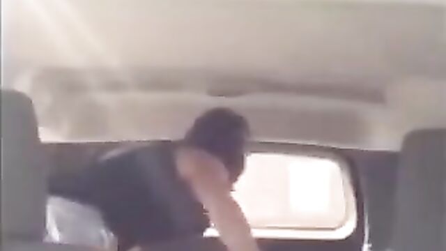 Horny Mother and Son incest fuck in the car - 1 image