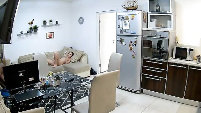 Naked horny sister is watching incest porn - 4 image