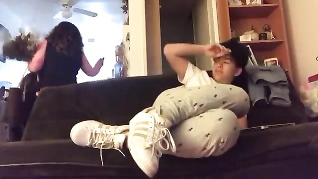 Son Pranking Mom Funny Video - 2 image