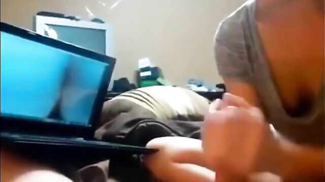 Brother and Sister Hand, head and cum in mouth - 2 image