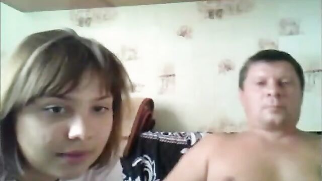 Real Father And Daughter Taboo Incest Proof On Webcam - 1 image