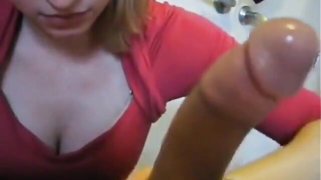 Pretty Daughter gives Deepthroat Blowjob to her Father