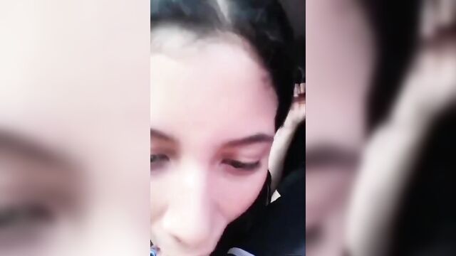 Sister Sucking Brother's Cock In The Car - 2 image