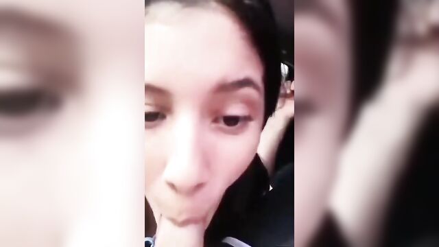 Sister Sucking Brother's Cock In The Car - 3 image